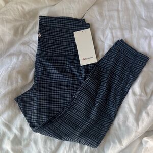 Lululemon Navy Checkered Leggings